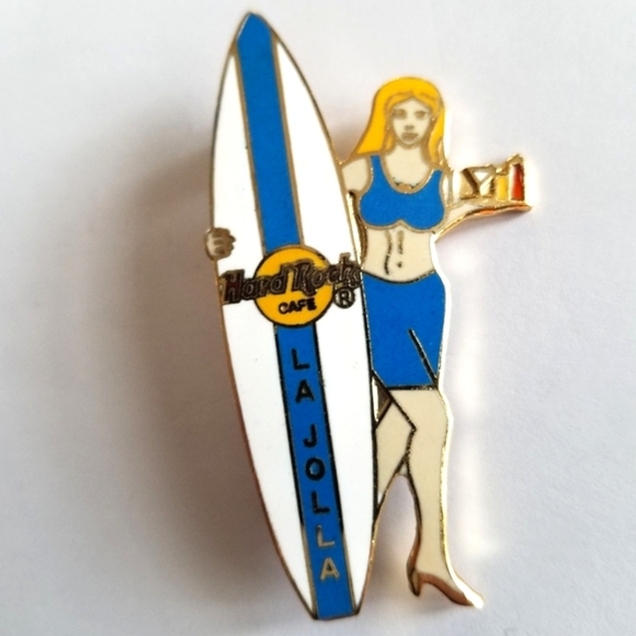 Hard Rock Cafe Jewelry - Hard Rock Cafe pin La Jolla Surfer Girl waitress with blonde hair